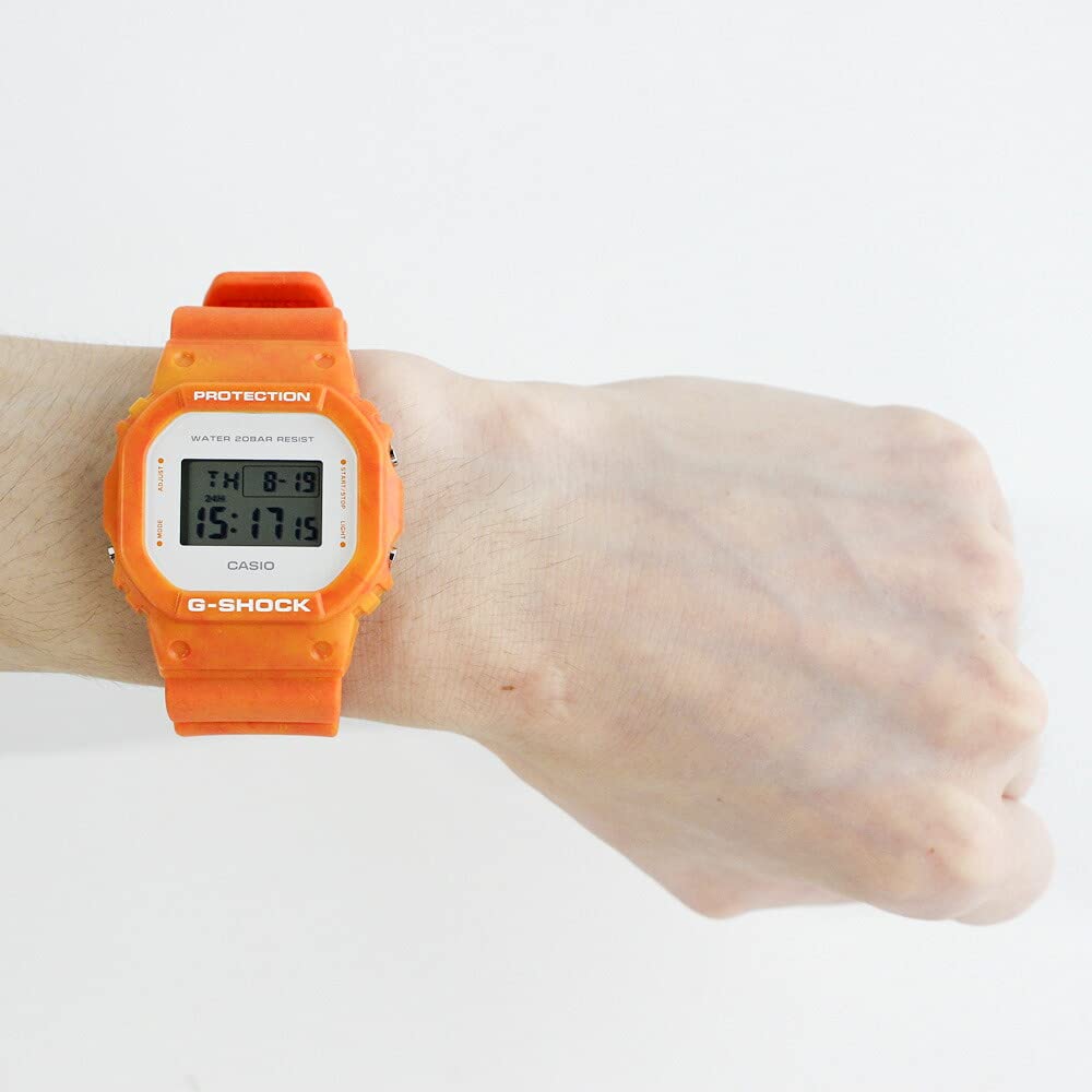 Casio G-Shock Męski Wodoodporny Zegarek Cyfrowy, Pomarańczowy, DW-5600WS-4 [Import Równoległy]