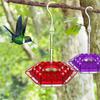 New Plastic Hex Hanging Hummingbird Feeder Handmade Bird Feeder For Outdoor Garden Yard Decoration Gift For Bird Lovers 4 Colors