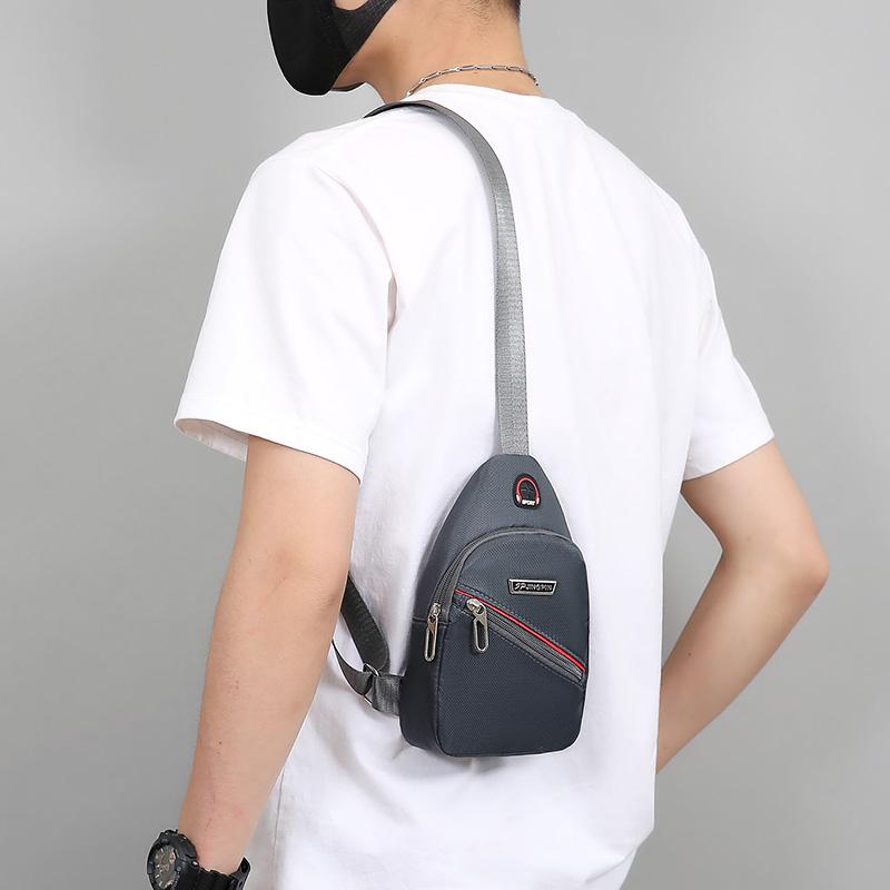 Waterproof Portable Outdoor Travel Fashion Men'S Small Chest Bag Sporty Large Capacity Lightweight Shoulder Bag Trend Leisure.