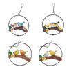 Hanging Parrots Garden Statues,Art Decors Swing Birds Figurines Sculpture Ornament for Pathway Yard Patio Lawn Decors