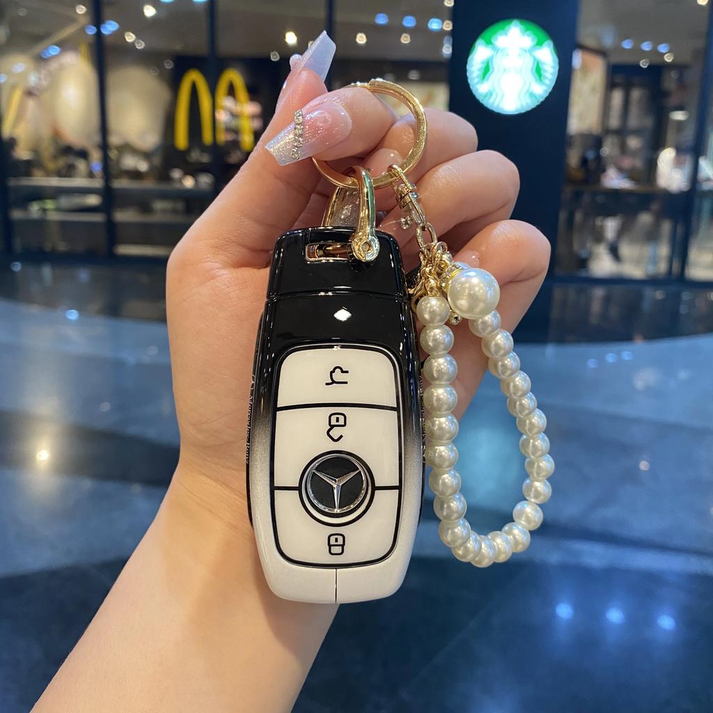 RPO5 Car Key Case Cover Key Bag For Mercedes Benz A C E S Class W221 W177 W205 W213 Car-Styling Holder Shell