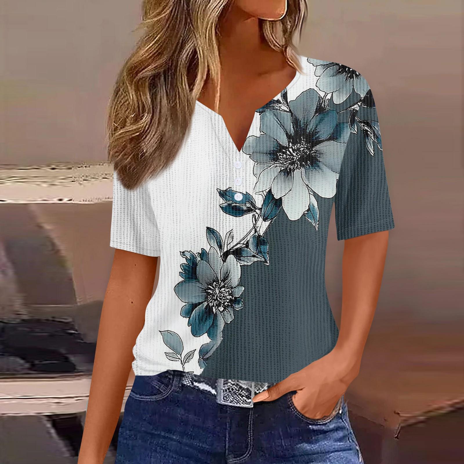 

Женская футболка с коротким рукавом и принтом в полоску и воротником-стойкой XXL