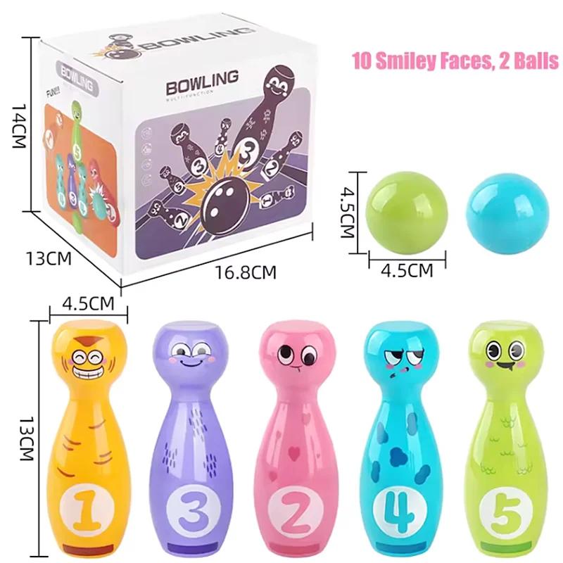 Cartoon Toys Baby Bowling Playset Education For Kids Children Toddlers Number Learning Outdoor Sport Interactions Games Toy for Children Gift Present
