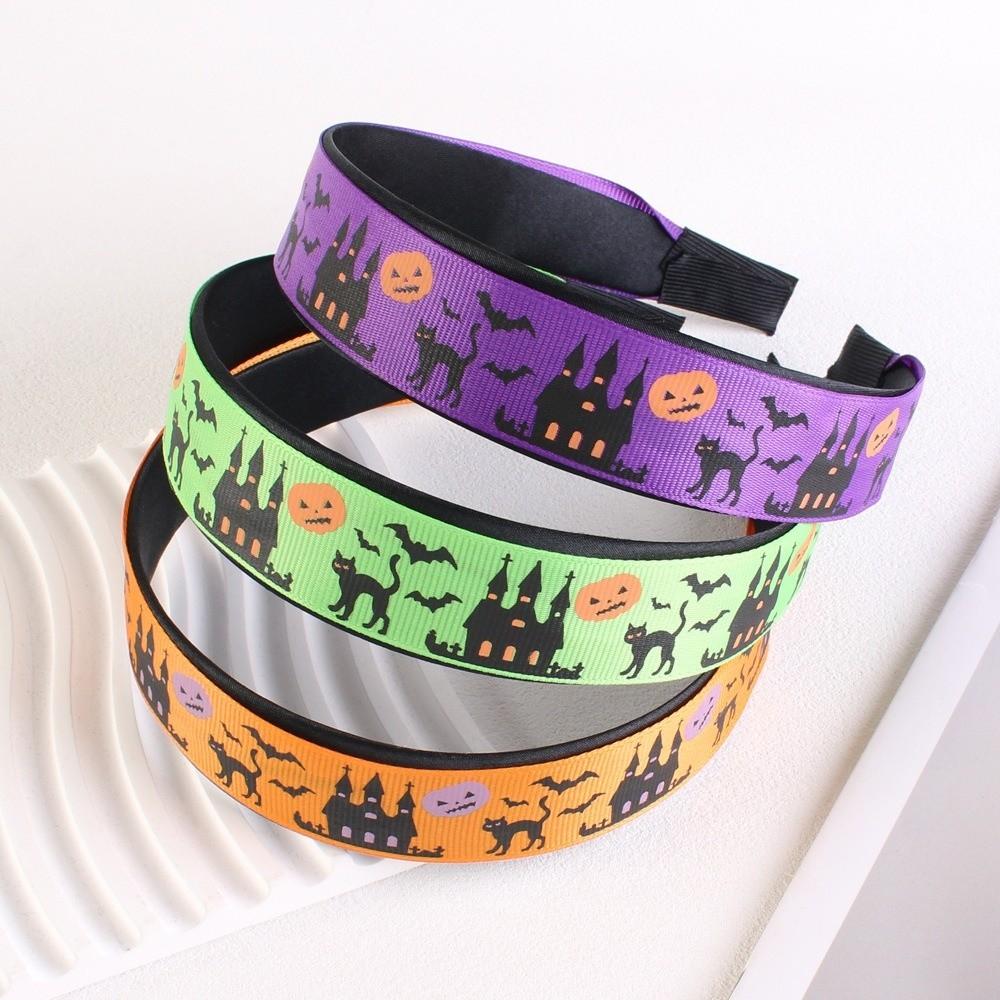 Horrible Skull Head Headband Bat Ghost Bat Print Hairband Halloween Hair Hoop  Girls/Children