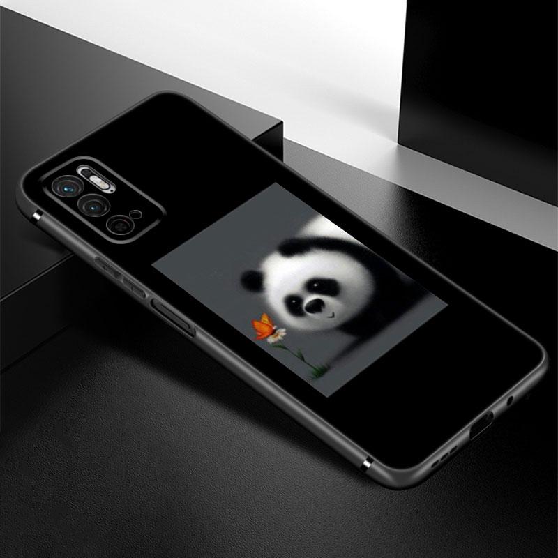 

Чехол для телефона с китайским медведем в виде панды для Xiaomi Redmi Note 7 8 9 10 Lite 11 11E 11T 12 Pro 11S 4G 10T 5G 8T 9S 10S, мягкий черный чехол из ТПУ Redmi Note 7(Pro)