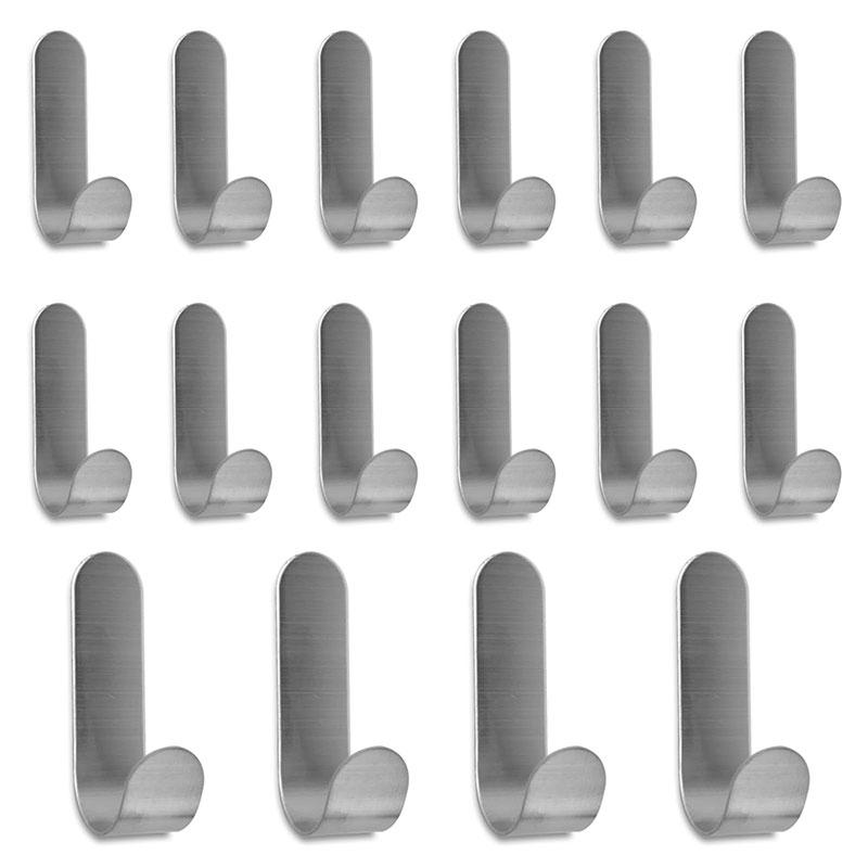 2/10pcs Adhesive Hooks Metal Stainless Steel Wall Hooks Hardware Multi-Purpose Hanger Hook for Bathroom Kitchen Accessory