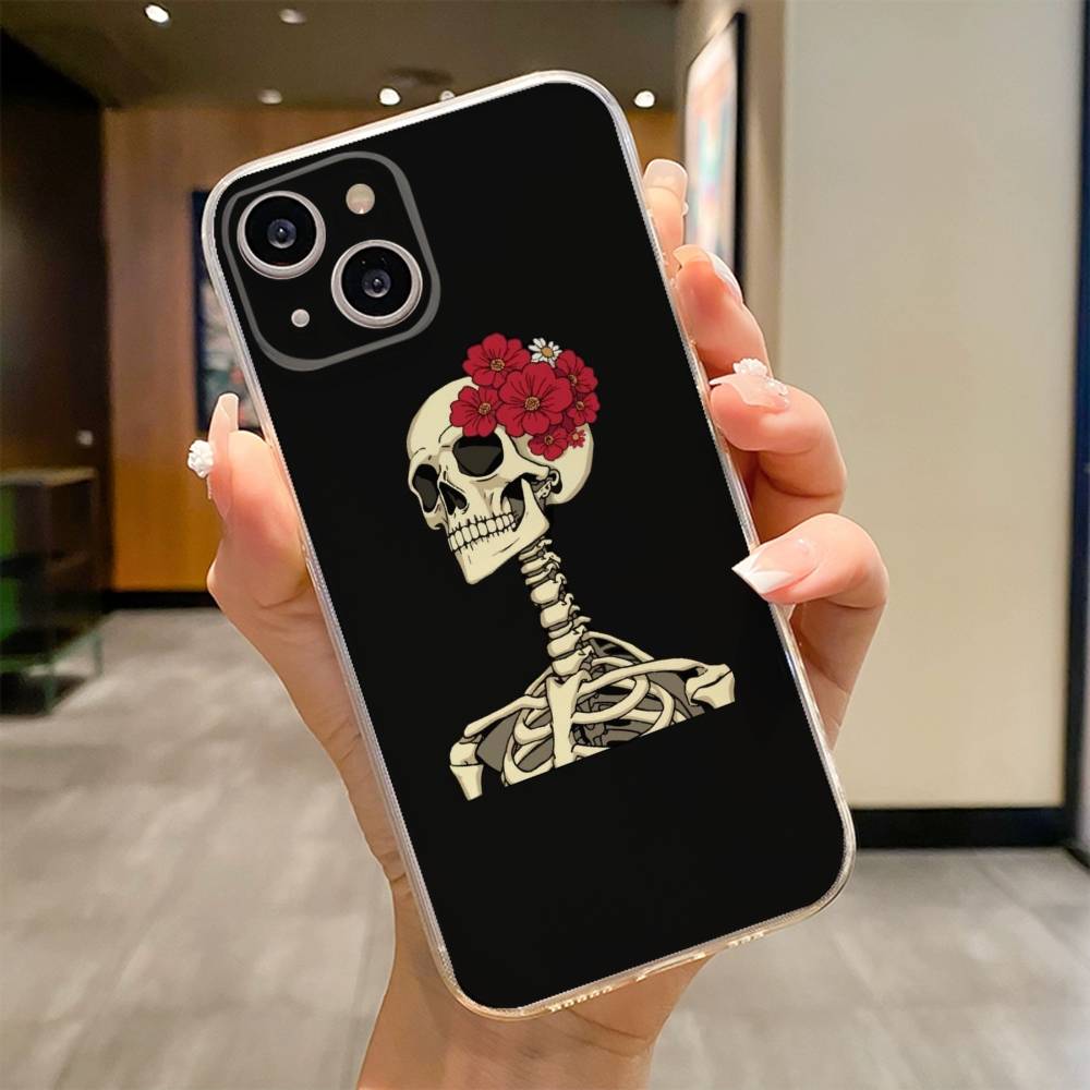 Skull Skeleton GrimReaper Phone Case For iPhone 17 16e 16 15 14 13 12 11mini Pro Max X XR XSMAX 8 7 Air Plus Soft Cover