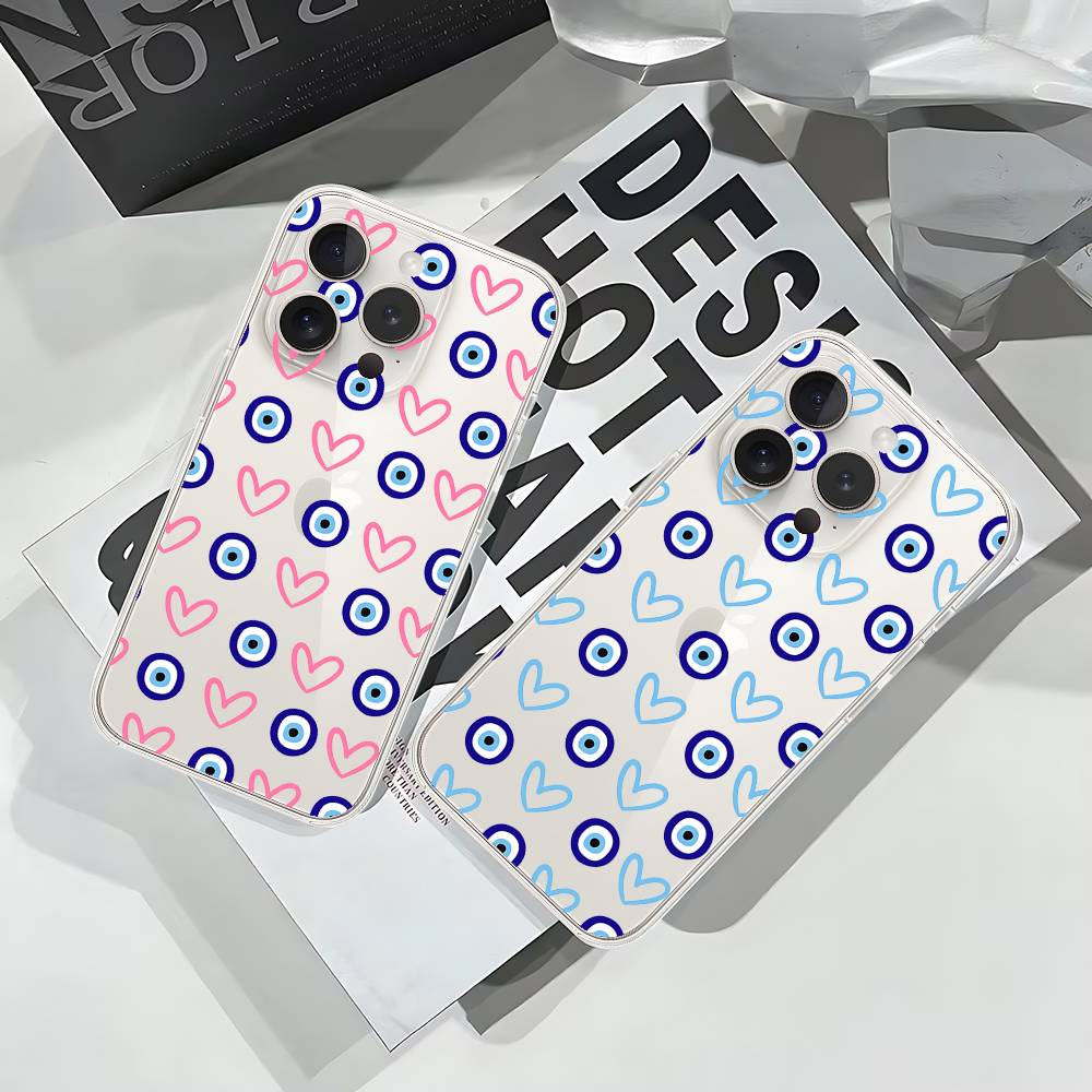 Blues Eyes Phone Case For IPhone 17/16/15/11/13/14 Pro Max Plus/X/Xr/Xs Max/12mini Air Transparent Clear