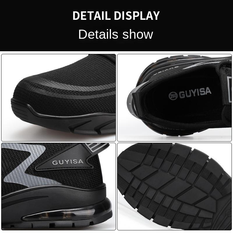 Arbeitsschuhe Herren Bruchsicher und Durchstichfest Fliegengewebt Bequem und Rutschfest Sicherheitsschuhe