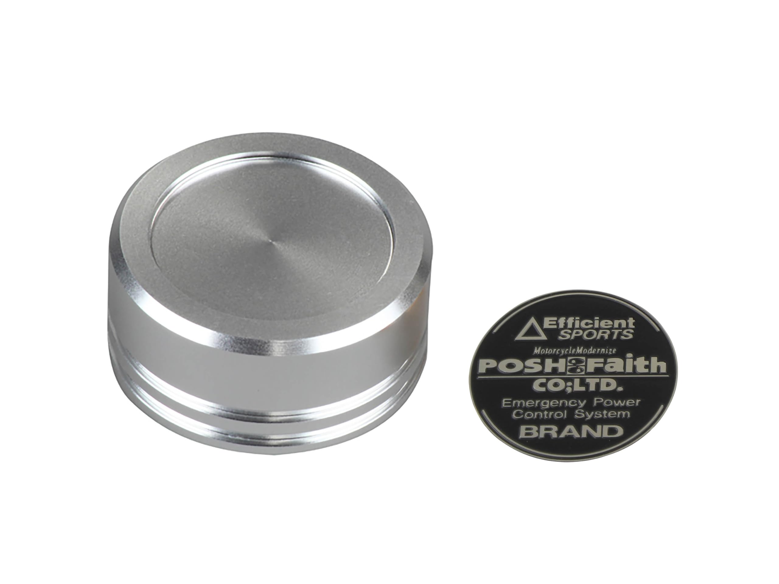POSH FAITH Motorcycle Parts Master Cylinder Cap for NISSIN Diameter GALESPEED Silver (Outer 38mm) GS15/GS15SR 500154-03