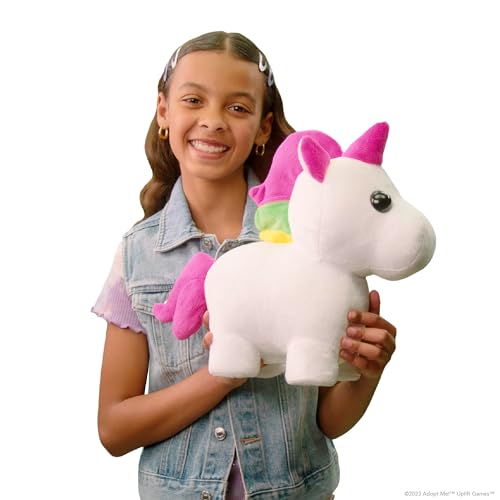 Adopt Me! Neon Unicorn 12-inch Light-Up Plush - Soft and Cuddly - 3 Light-Up Modes - Direct from the #1 Game - Kids' Toy - Ages 6+