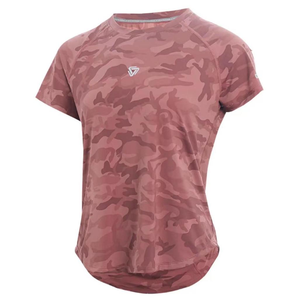 Women's Quick-Dry Reflective Mesh T-Shirt - Nude Feeling, Breathable, Elastic Fitness Top for Running & Training