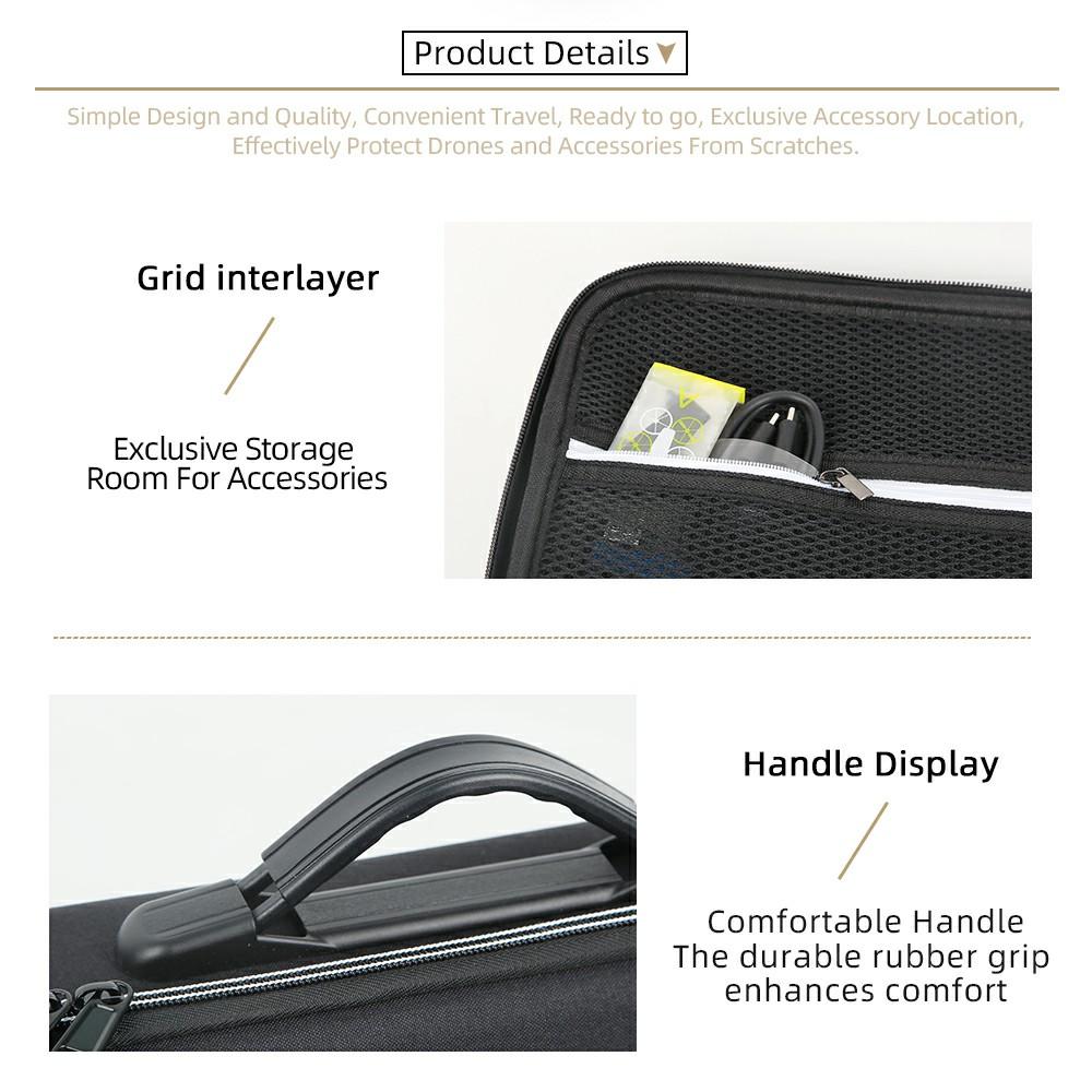 Storage Bag for DJI Flip + RC-2 + Charging Hub + Battery Portable RC Drone Carrying Case