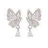 Bow Rhinestone Clip On Earbuds Accessories 1 Pair DIY Open Ear Decor Sparkling Design for Fashion Headphones Girls