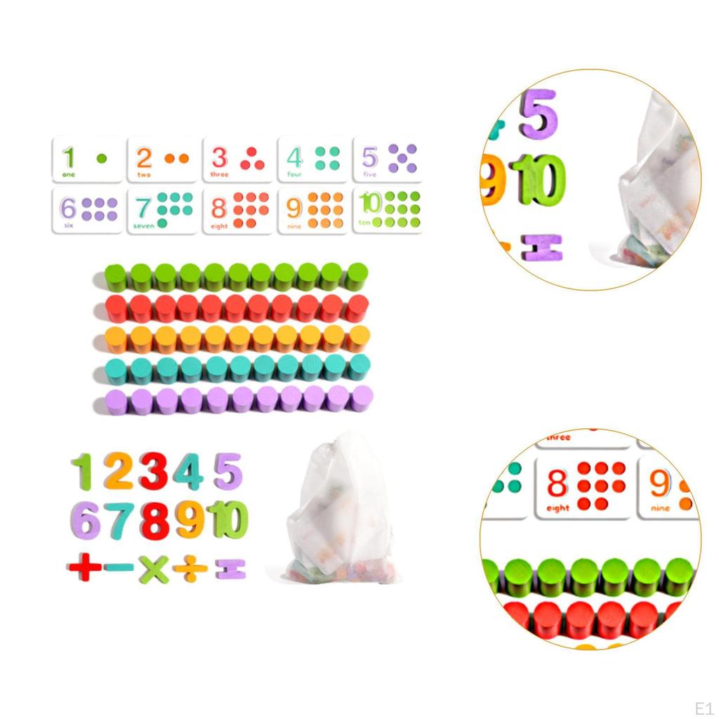 Counting Wooden Toys with 55 Pegs Number and Color Matching Game Boys Girls Gifts Math Manipulatives
