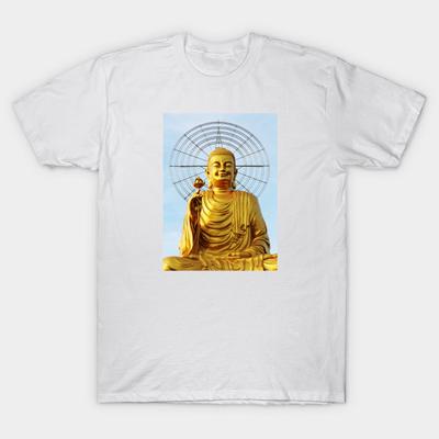 T Shirt Women Golden Buddha Harajuku Print Kawaii Tshirt Summer Short Sleeve Female T-Shirt Top Tee