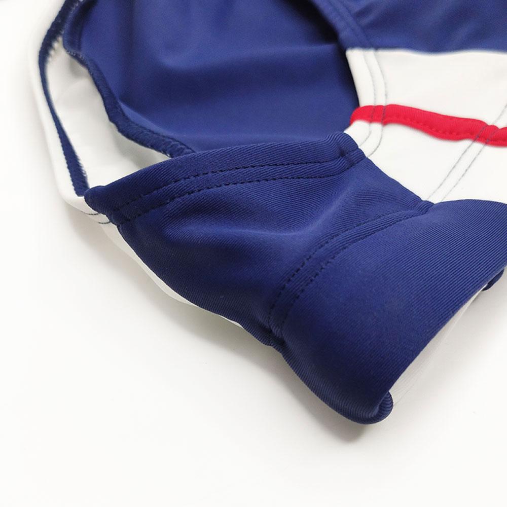 Herren-Badehose, Badehose, Farbblockierung, modischer Druck, enge Passform, sexy Bademode, Strandkleidung, Bräunen, Surfen, Fitnessstudio