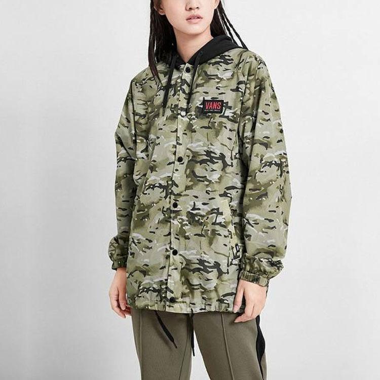 Vans Camouflage Casual Hooded Jacket Women Jackets VN0A4BR9W09