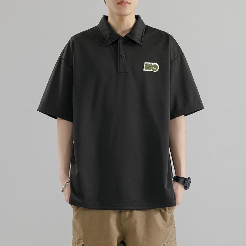 Polo Shirt, Men's Spring Trend, Men's Loose Casual Clothing, Versatile Lapel, Short Sleeved Fashionable Men's Jacket Top