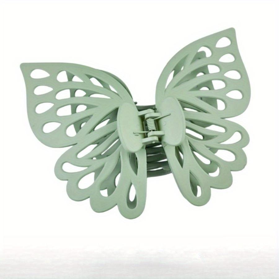 

Модная заколка-краб для волос в виде бабочки для женщин, элегантные геометрические зажимы, заколка для волос на затылок, акриловые заколки-бабочки, аксессуары для волос для девочек зелёный