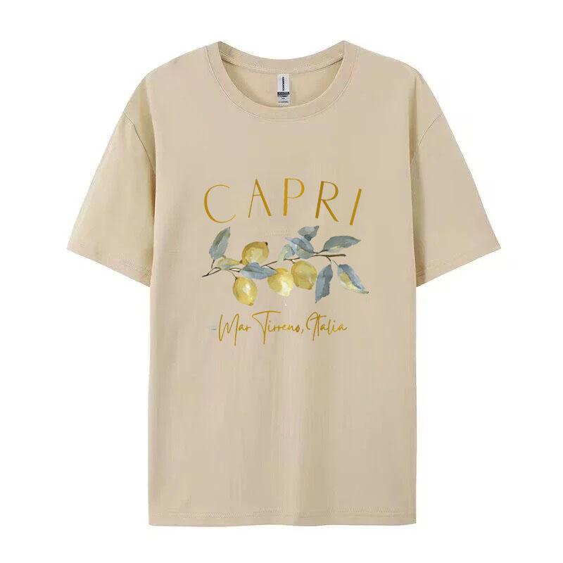

Lemon Letter Print Tshirt Vintage Graphic Tees Short Sleeve Crew Neck Casual Top For Summer Spring Fashion Womens Clothing XL