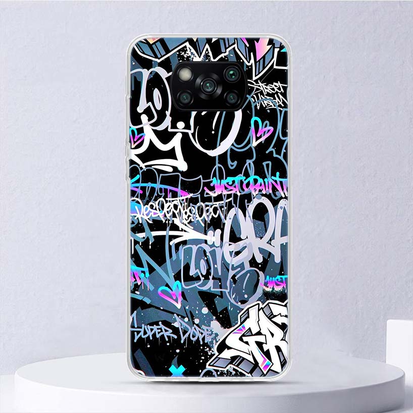 Graffiti Fashion Cool Soft Case For Xiaomi Poco X7 X6 X5 X4 X3 Nfc F7 Ultra F6 F5 Pro Phone Cover F4 Gt F3 M5S M4 M3 M5 M6 Coque