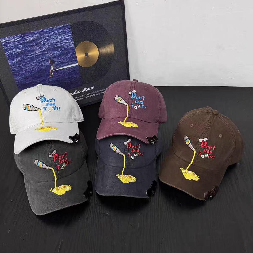 Bottle opener letter baseball cap, men's sun hat, women's cartoon embroidered sun hat, baseball cap