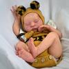 BZDOLL 50cm 20inch Sleeping Reborn Baby Doll with 3D-paint Skin Realistic Soft Vinyl Limbs Cloth Body Girl Bebe Princess Toy for Kids Birthday Gift