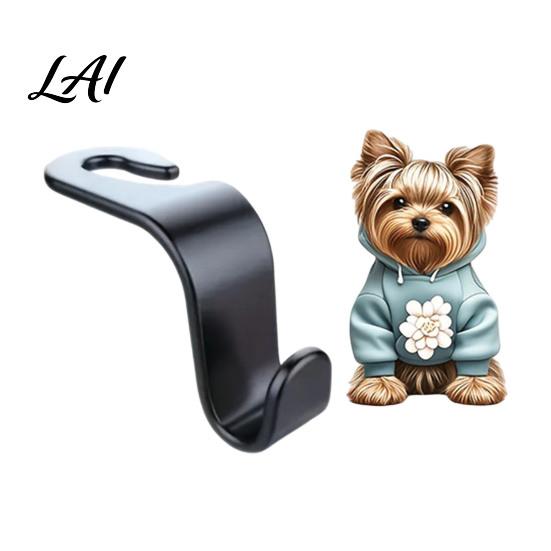 Universal Car Purse Hanger Seat Hook Cartoon Cat/Dog Pattern Decor Durable Load Bearing Acrylic Heavy Duty Hook Headrest Hanger Vehicle Interior