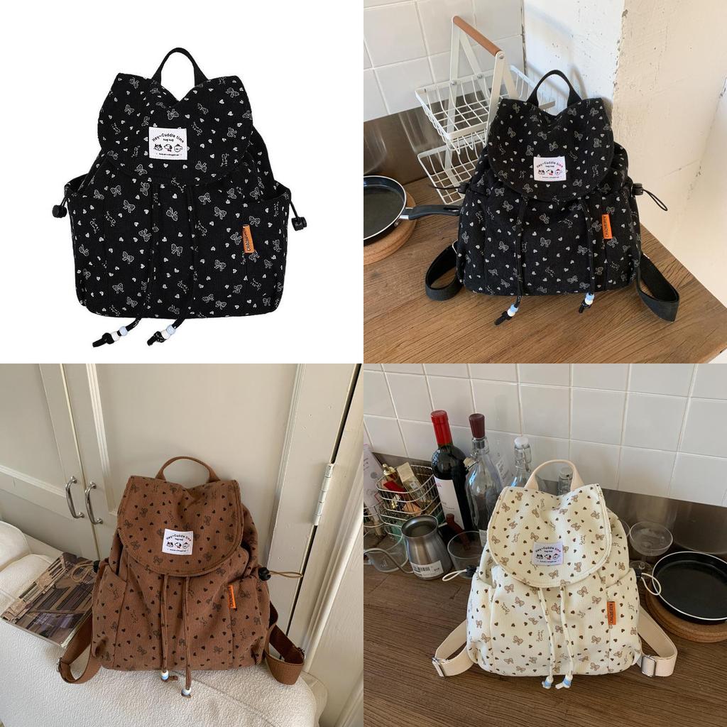 Minimalist Corduroy Womens Backpack With Fabric For School And Commuting