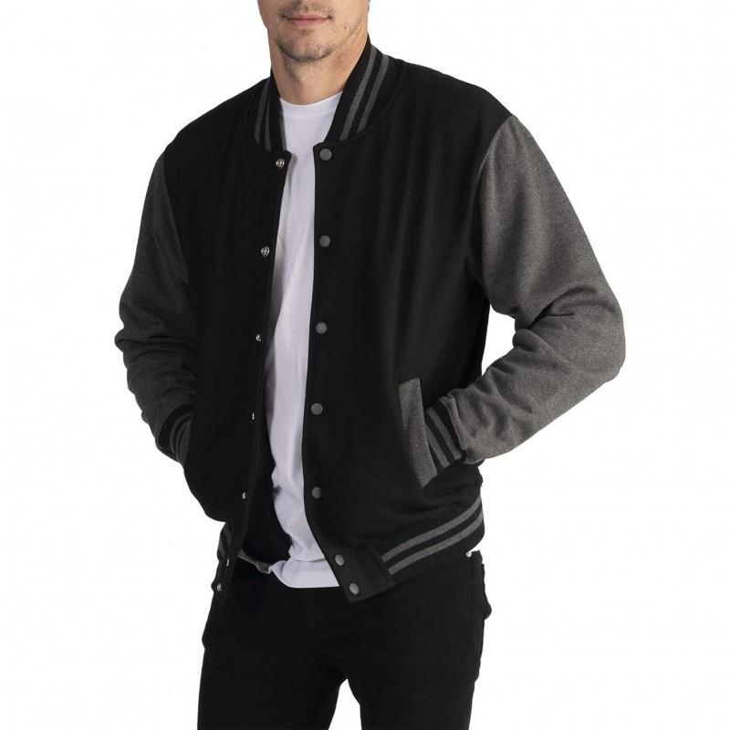 Mens Warm Fleece-Lined Hoodie Jacket Casual Button-Up Outerwear Winter Running Sports