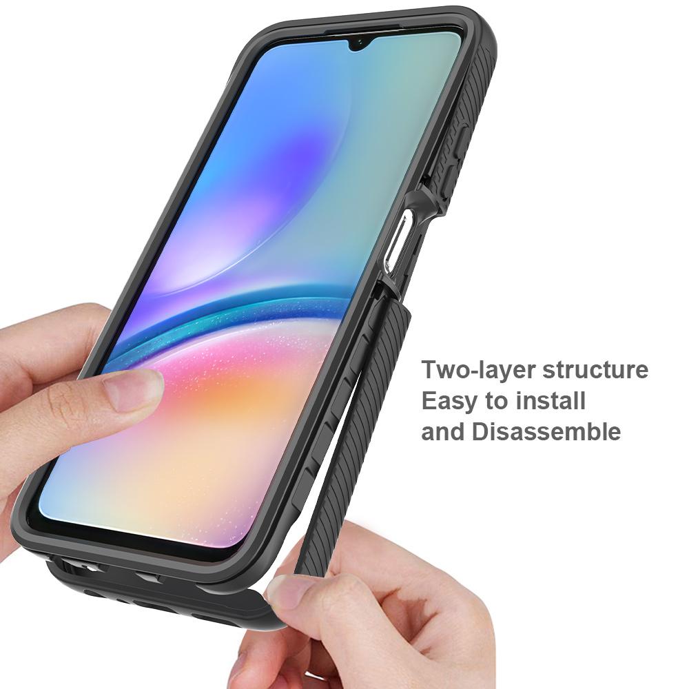 

For Samsung Galaxy A05s 4G Case PC+TPU Shockproof Smart Phone Back Shell Black
