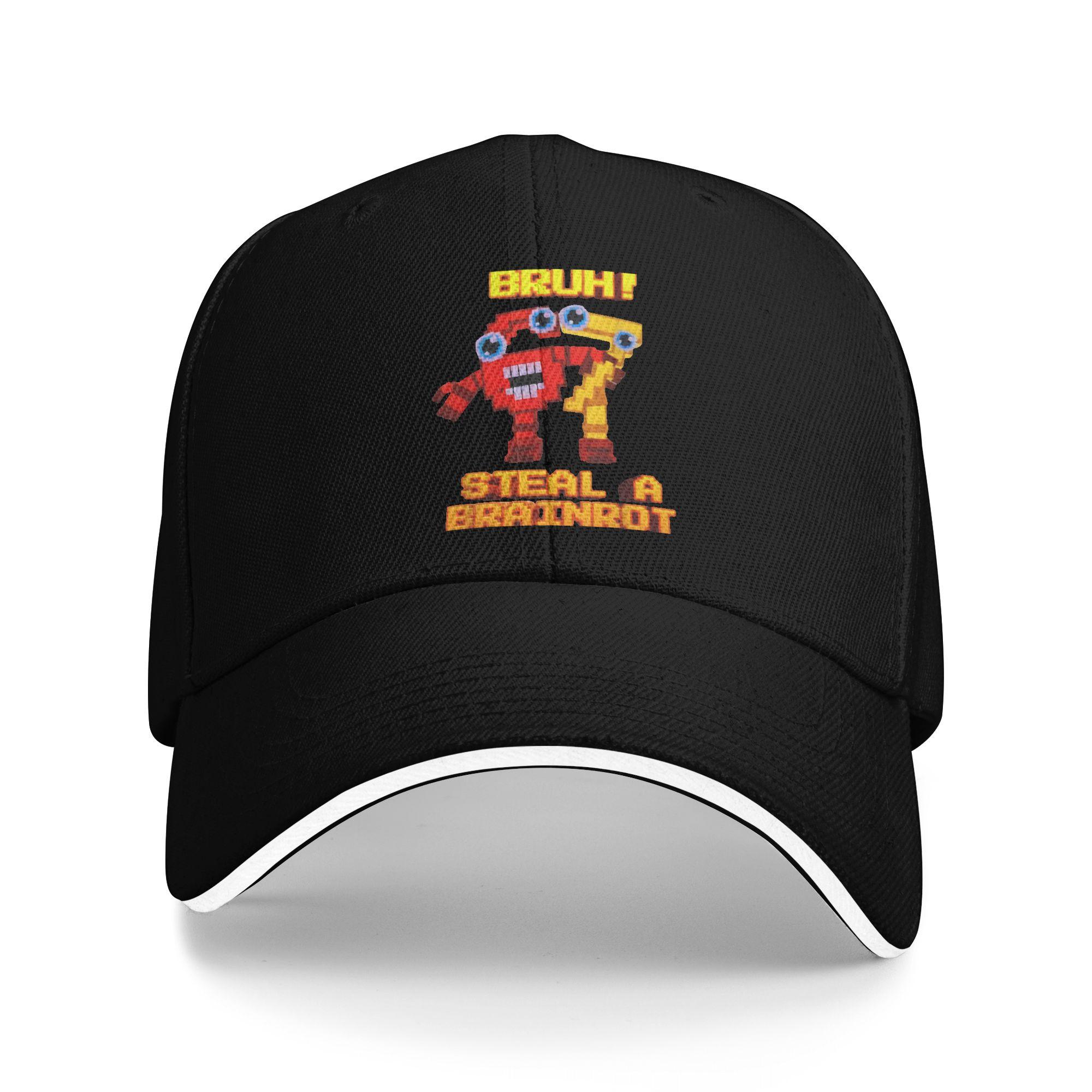Bruh Brainrot Baseball Cap Casual Ice Cream Meme Six Seven Sandwich Caps Unisex Adjustable Sun Hat Workouts One Size
