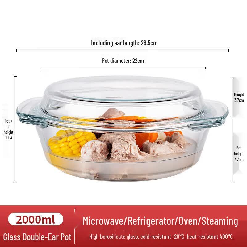 Qiwei High-Temperature Glass Bowl with Lid
