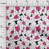 oneOone Cotton Flex Fuschia Pink Fabric Medical Virus DIY Clothing Quilting Fabric Print Fabric by Yard 40 Inche