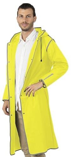 

Куртка Perletti дождевое пончо из водонепроницаемого материала со светоотражающими деталями желтая S