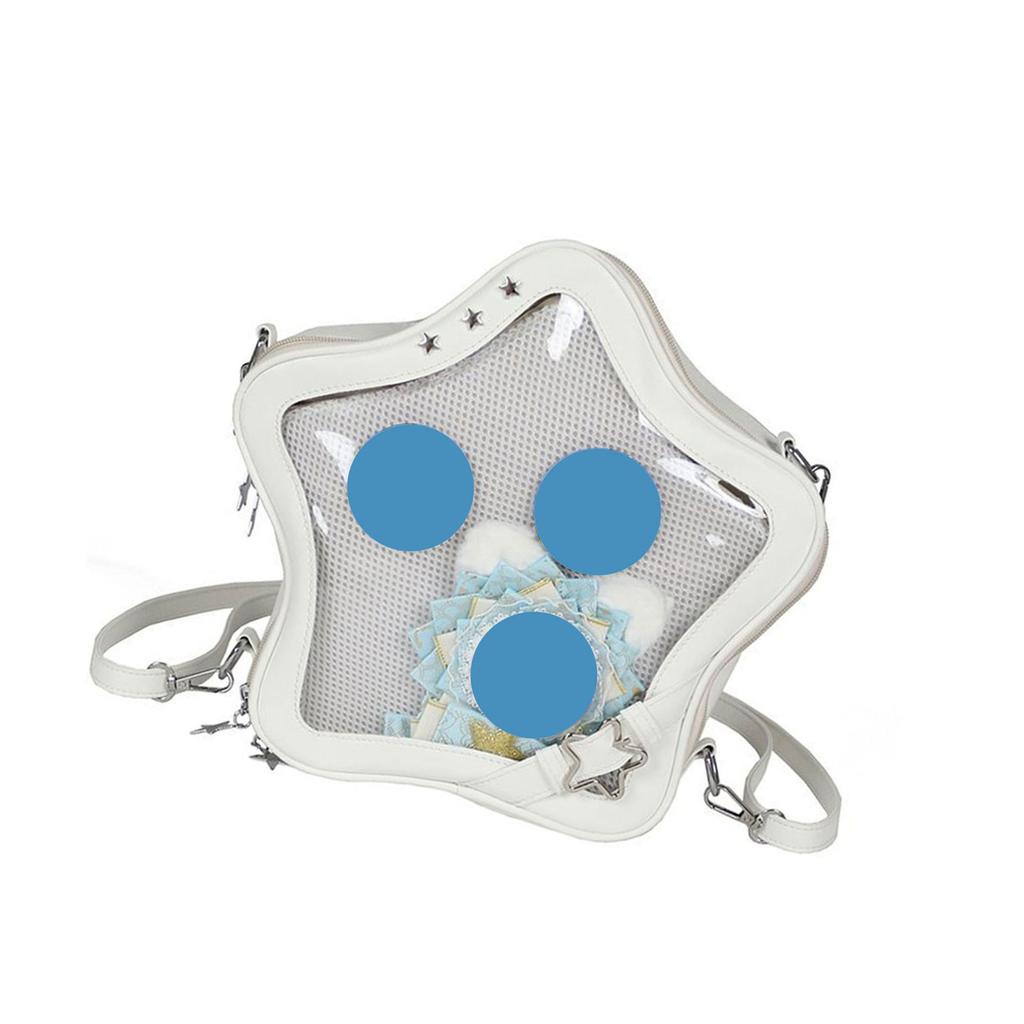 Sternförmige Ita-Tasche Mehrzweck-Rucksack Umhängetasche Schultertaschen für Anime-Ausstellung PU-Leder Tagesrucksack Satchels