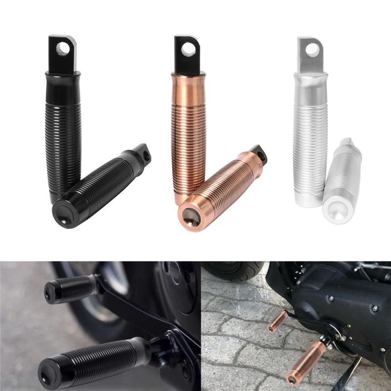 

1 Pair Motorcycle Footrest Foot Peg Rest, Retro CNC Aluminum Alloy Front Rider Footpegs Footrest