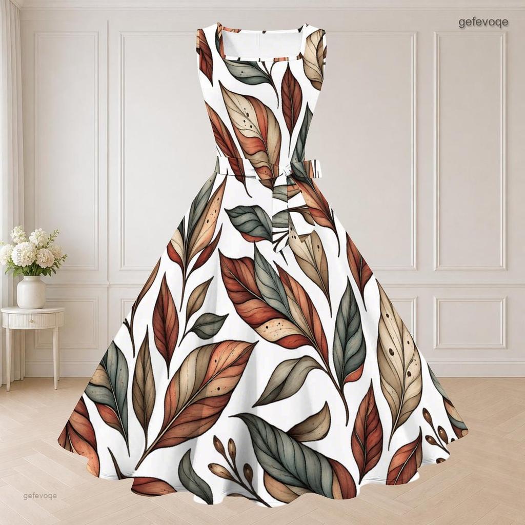 Women Plus Size White Floral Printed Two Piece Set Square Neck Sleeveless Tie Waist Flared Dress Short Sleeve Cropped Shrug