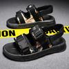 2024Men Sandals Shoes High Quality Breathable Oil Painting  Sandals Man Summer Outdoor Lightweight Beach Sandals One On Slippers