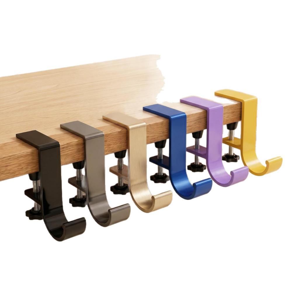 Backpack Hook Desk Edge Organizer for Students: Adjustable Hanging Storage Rack for Dorm Rooms