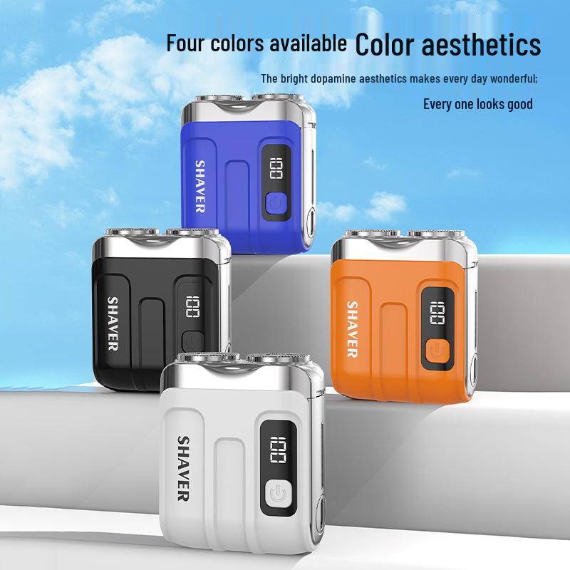 Compact Magnetic Electric Shaver for Men - Portable, Washable, Super Clean Beard Razor