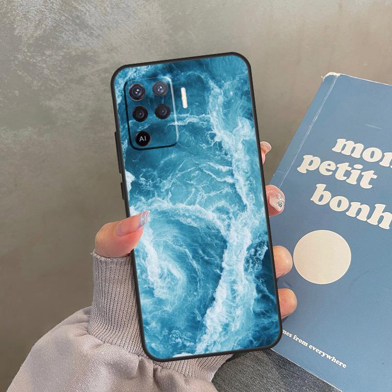 Die Wellen Meerwasser Hülle Für Oppo A74 A94 A54 A18 A38 A58 A78 A98 A40 A60 A80 A16 A76 A96 A15 A17 A77 A57S Abdeckung