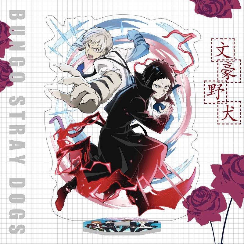Japan Bungo Stray Dogs Anime Figur Acryl Stand Modell Spielzeug Dazai Osamu Nakahara Chuuya Ryunosuke Akutagawa Schreibtisch Dekor