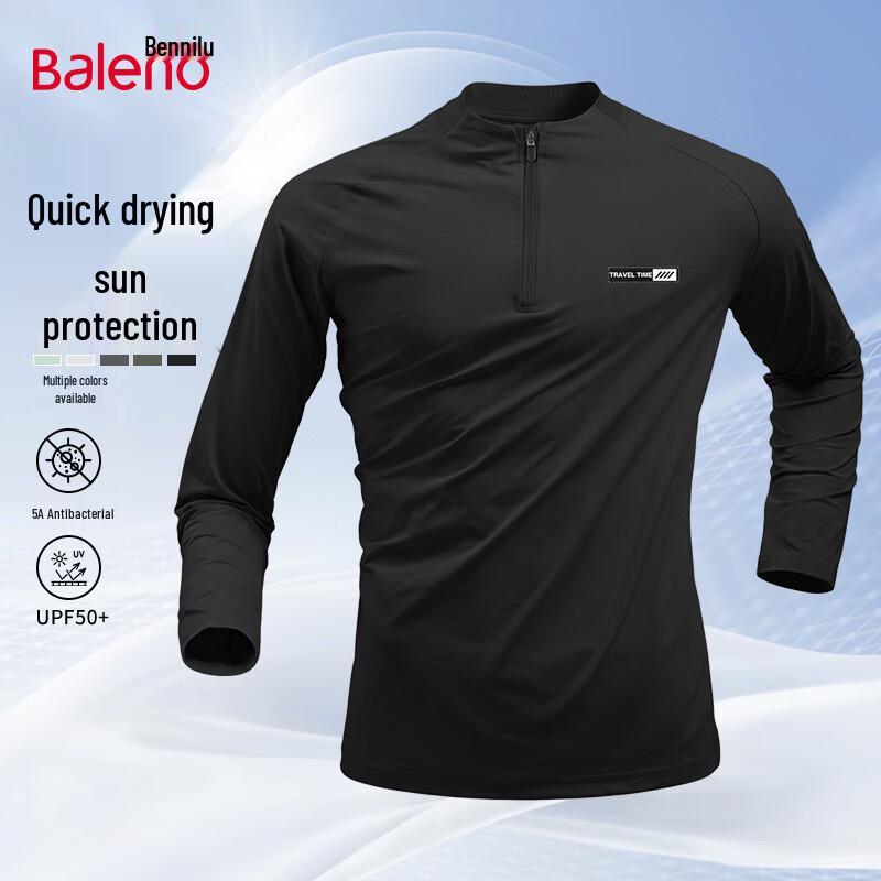 Baleno Men's Loose-Fit Long-Sleeve Quick-Dry Athletic T-Shirt