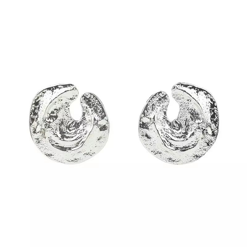 

Нишевый дизайн металлические ретро круглые серьги, преувеличенные серьги в стиле холодной личности