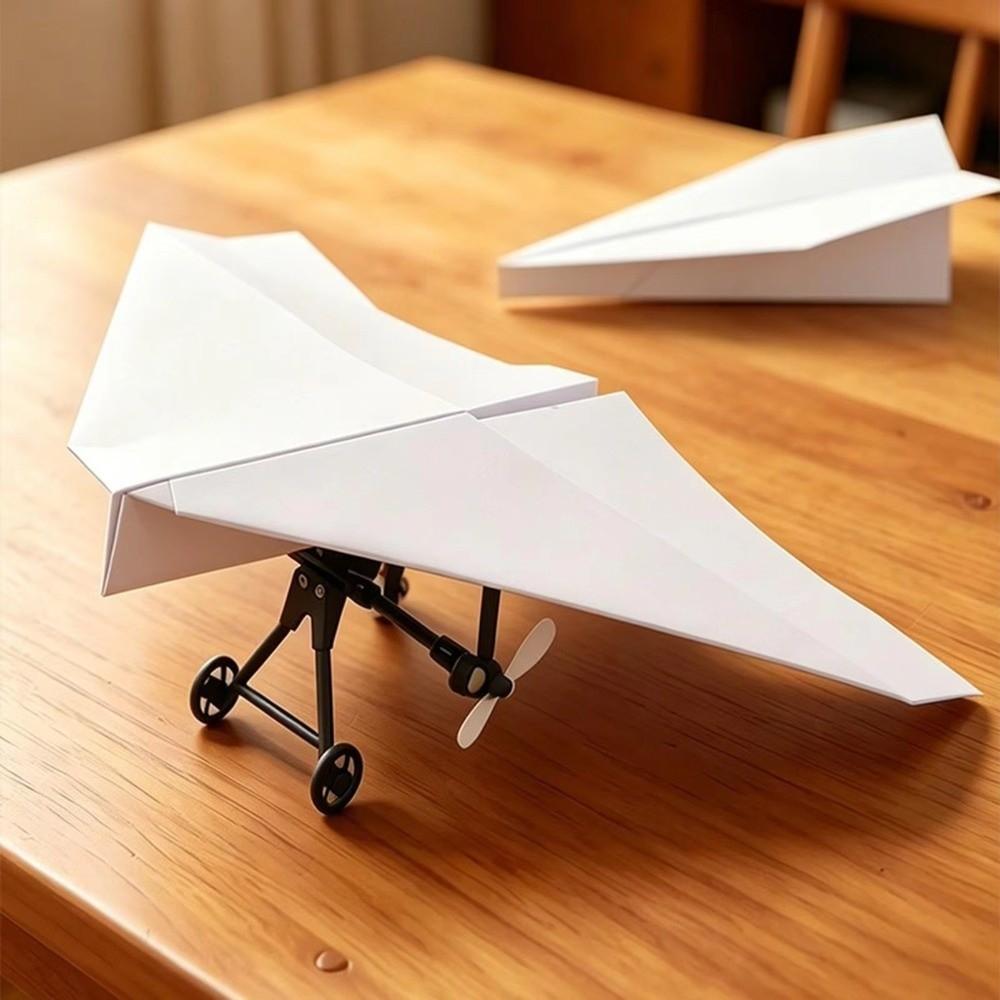 Foldable Remote Control Plane DIY Assembly Electric Aircraft Model Paper Airplane Kit Children