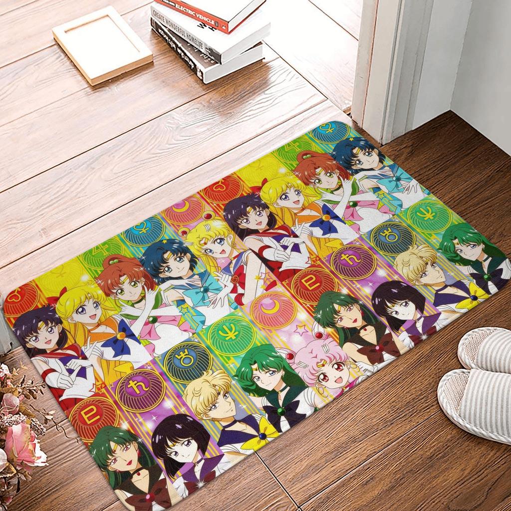 Anime Sailors Moons Luna Cat Doormat Non-Slip Entrance Bath Kitchen Floor Door Mat  Bedroom Balcony Carpet Rug