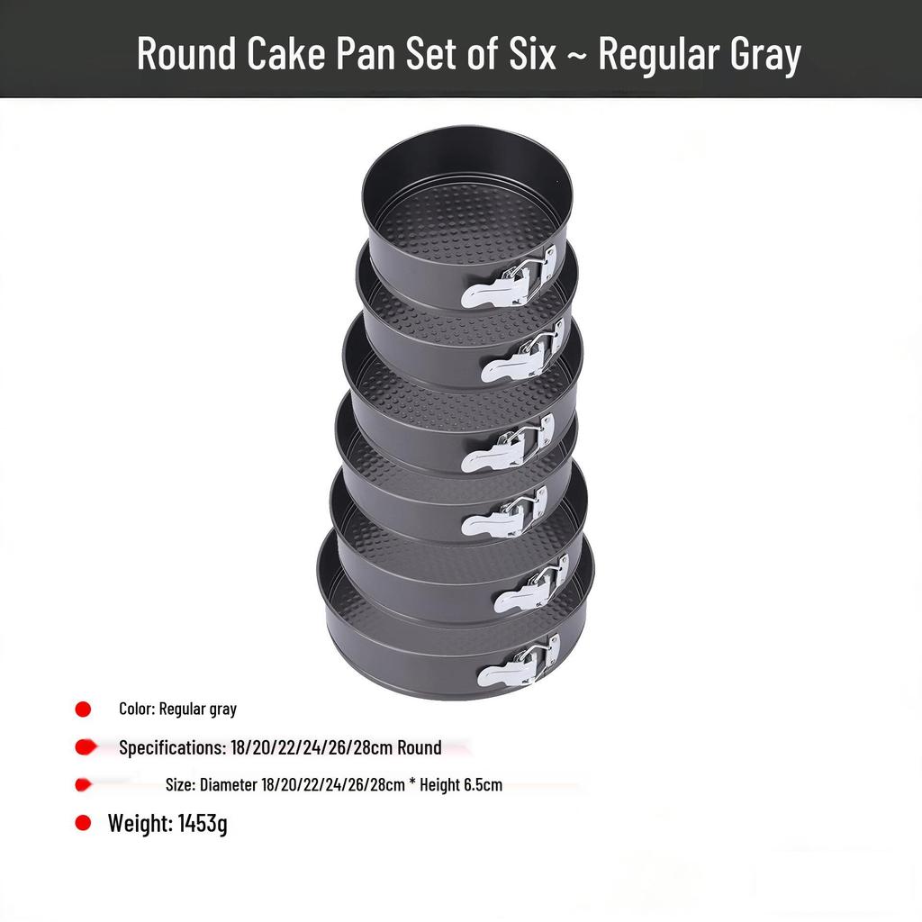 Chiffon Cake Mold Set - Household Removable Bottom, Non-Stick, High Temp Resistant, Easy Demolding Baking Pans.