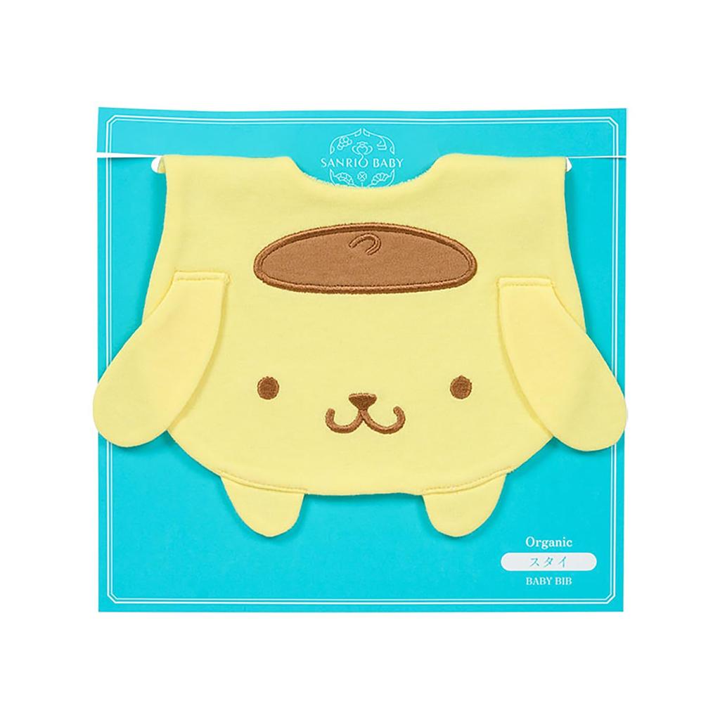 Baby Character Shaped Bib Pompompurin Baby Meal Apron Gift Cotton Soft Organic Cotton Baby Gift 019241 [Sanrio] 100%